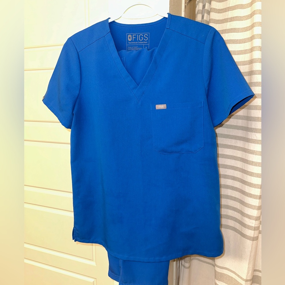 Figs Royal Blue Top and Pants